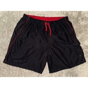Speedo‎ Men's Black & Red Swimming Trunks, Board Shorts, Size XXL